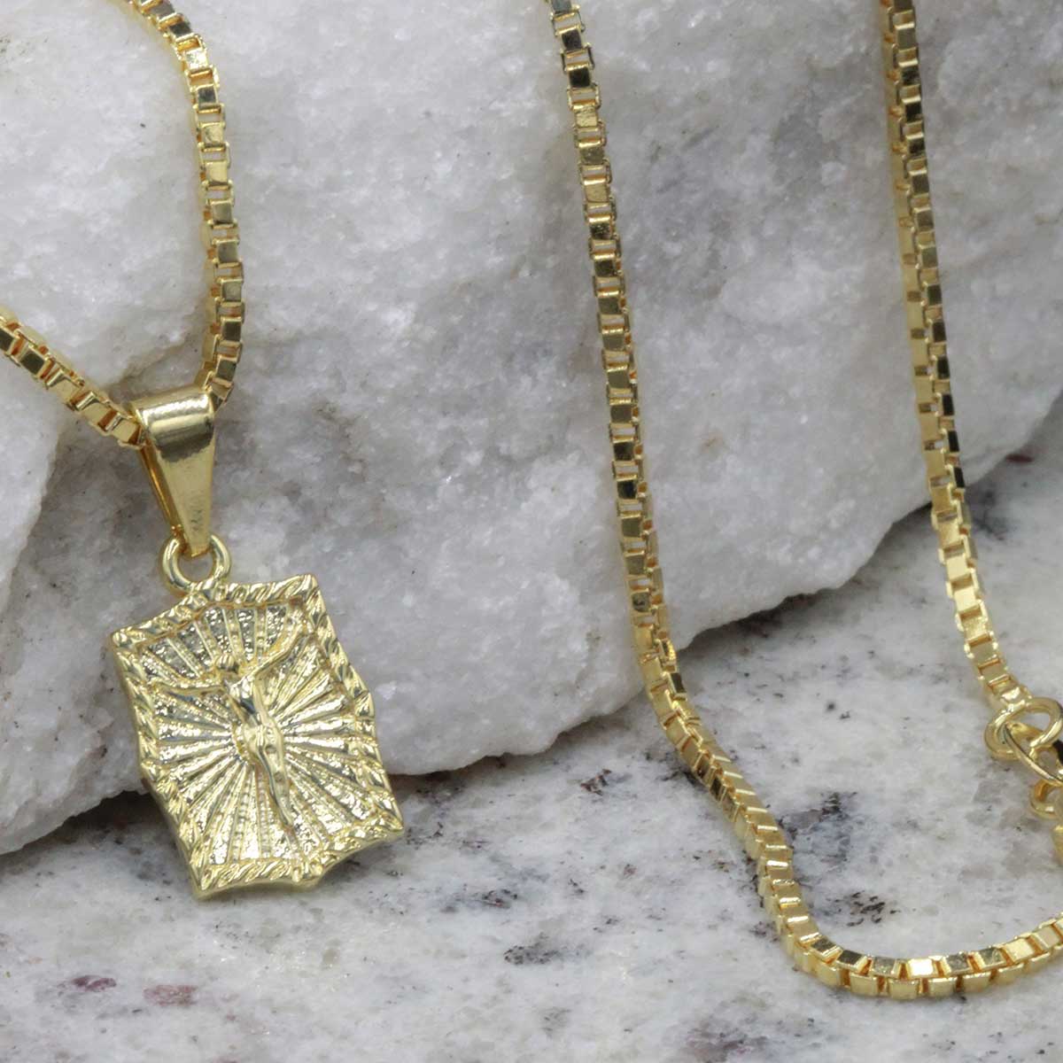 DIJE PLACA CRUCIFICADO