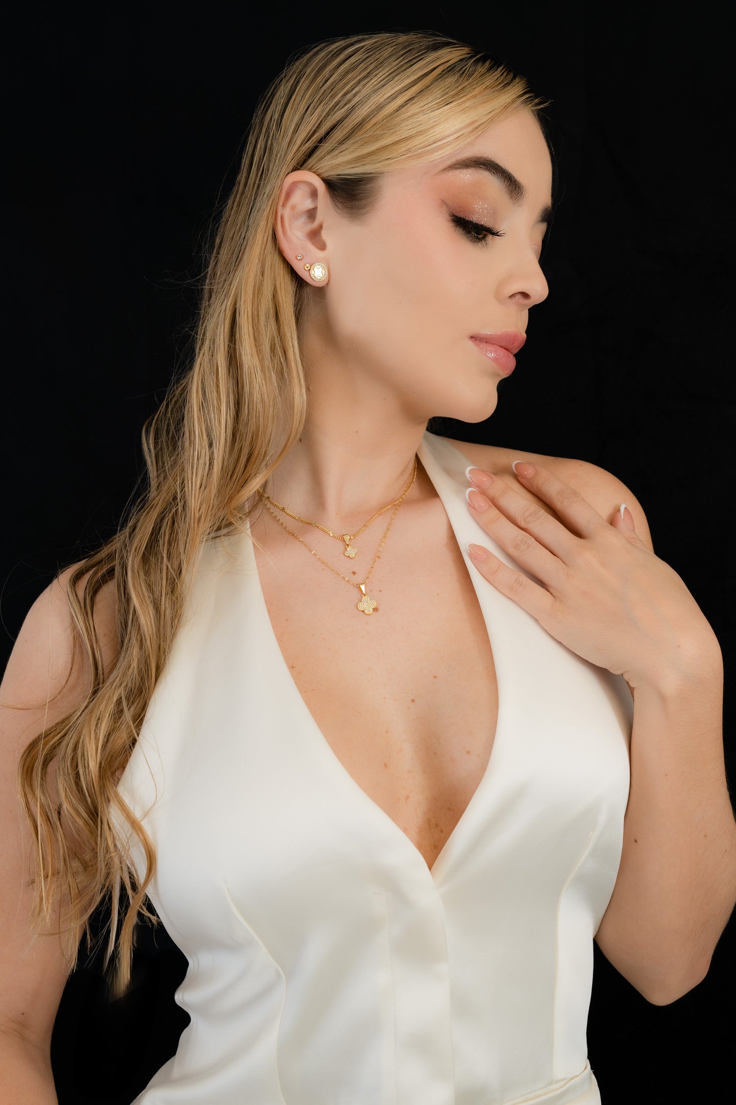 DIJE CLOVER CIRCONIAS 7MM