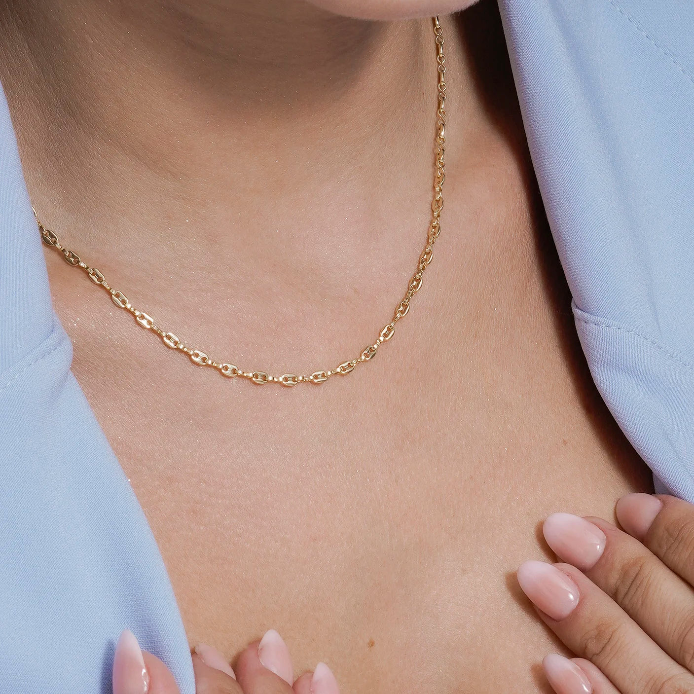 CADENA GUCCY DELGADA 45CM