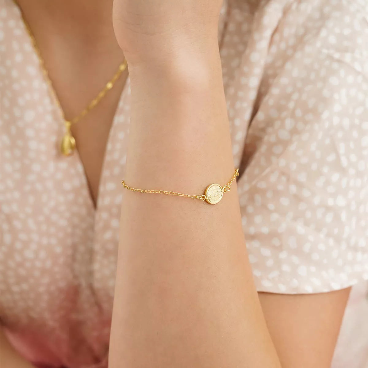 PULSERA VIRGEN GUADALUPE EXTENSOR 16.5 CM