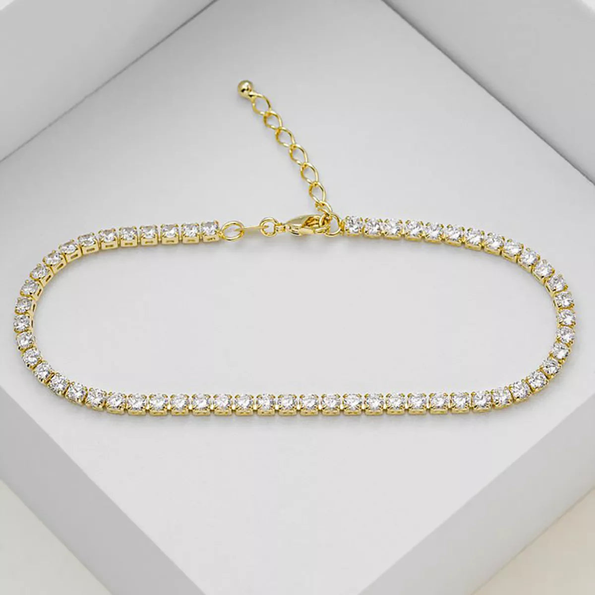 TOBILLERA CIRCONIAS 24 CMS CRISTAL