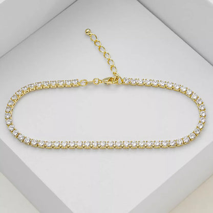 TOBILLERA CIRCONIAS 24 CMS CRISTAL