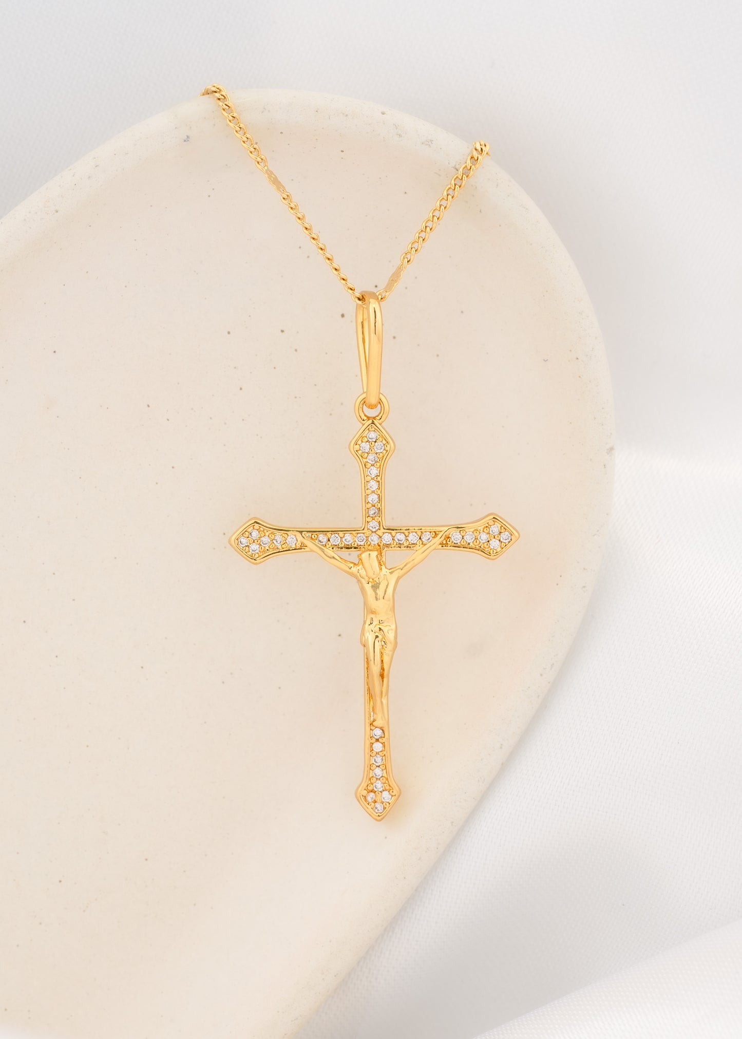 DIJE CRUZ CRISTO CIRCONIAS 4CMS