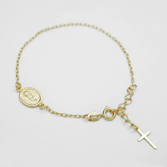 PULSERA VIRGEN GUADALUPE EXTENSOR 16.5 CM