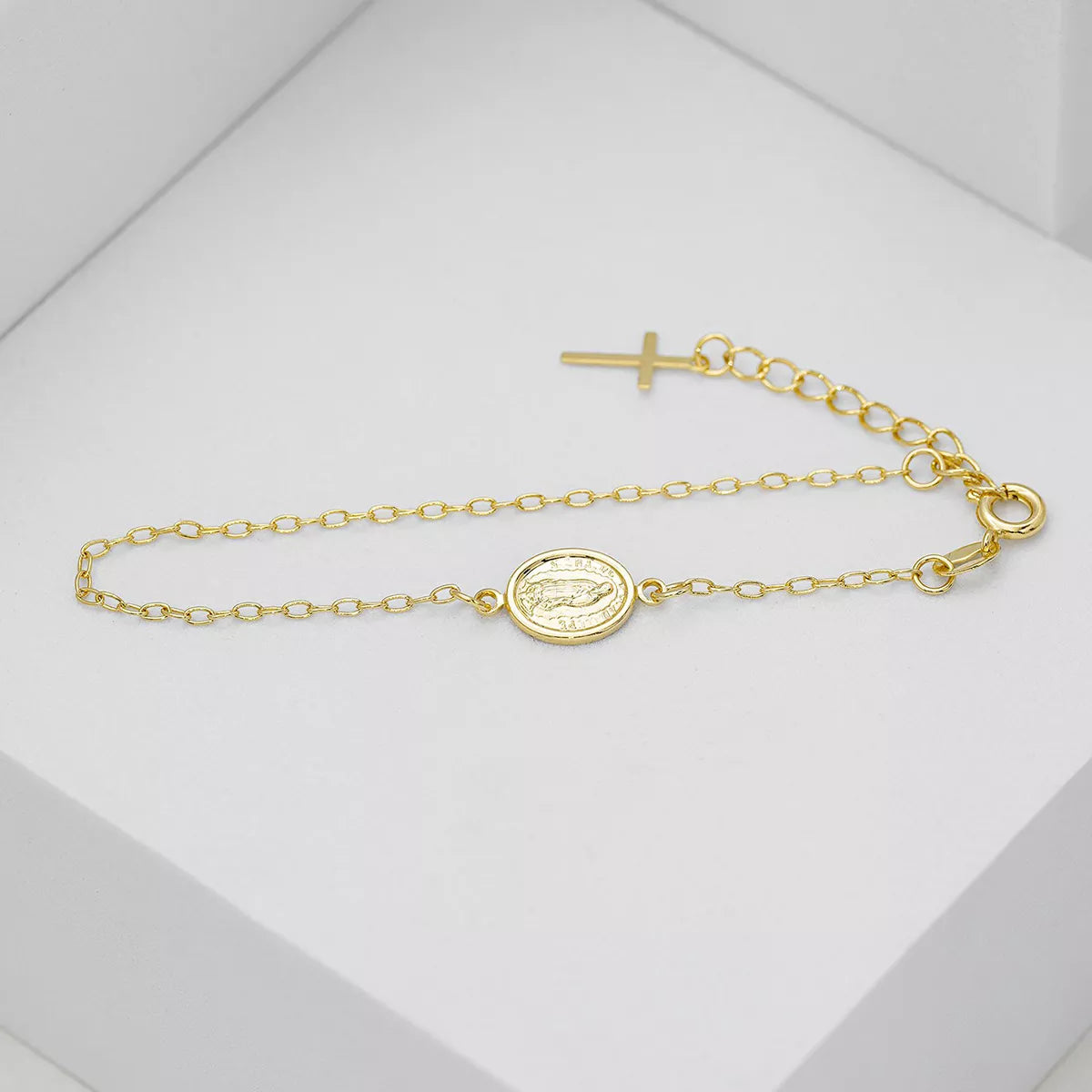 PULSERA VIRGEN GUADALUPE EXTENSOR 16.5 CM
