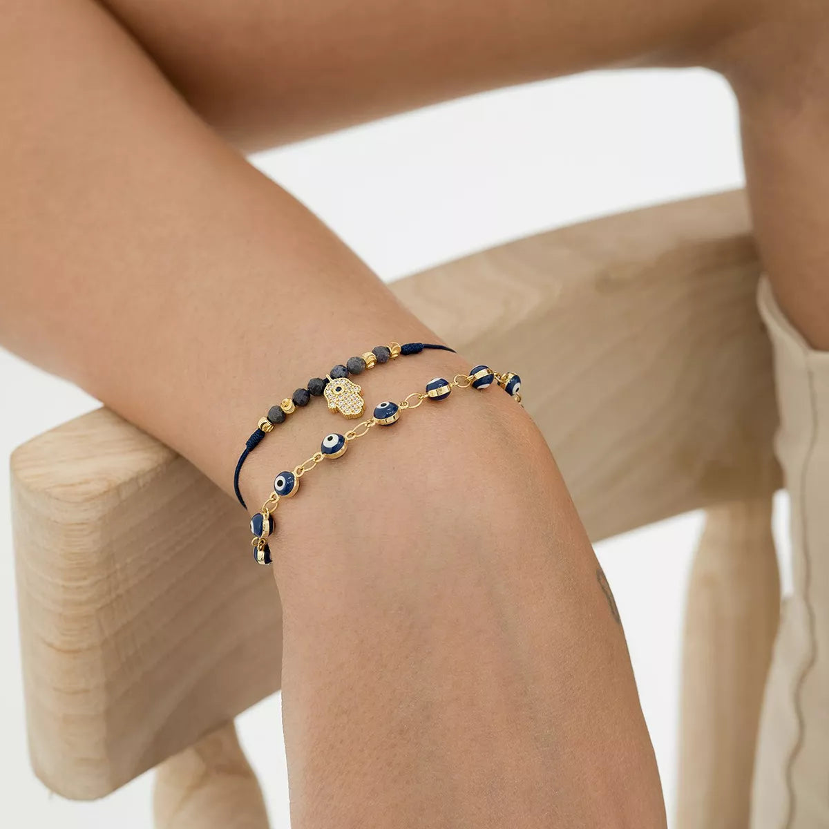 PULSERA OJO TURCO 16.5 CMS  + EXTENSOR