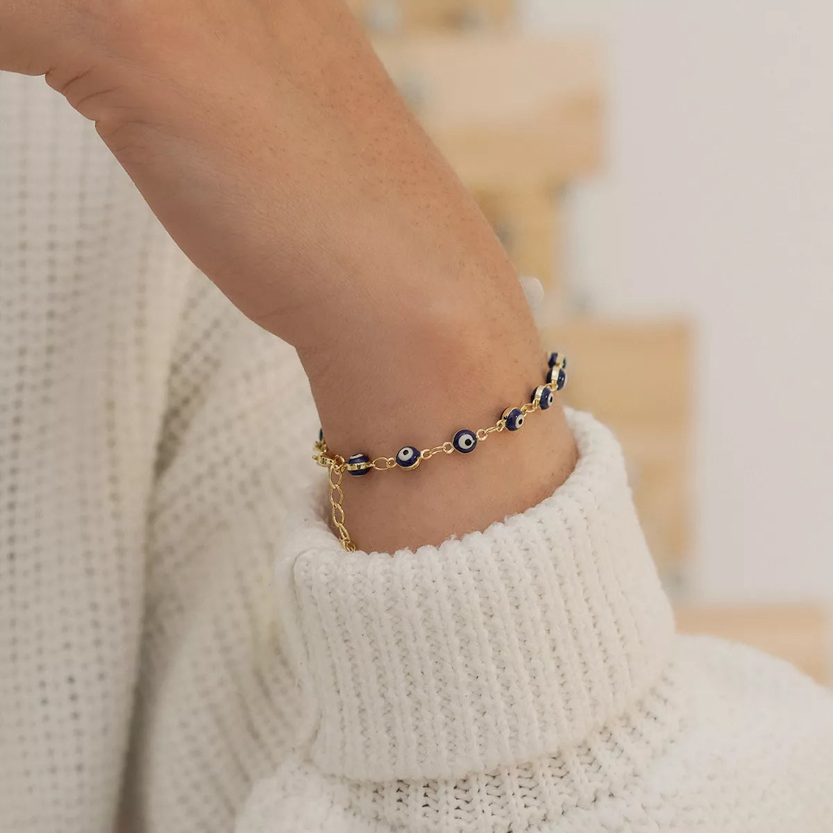 PULSERA OJO TURCO 16.5 CMS  + EXTENSOR