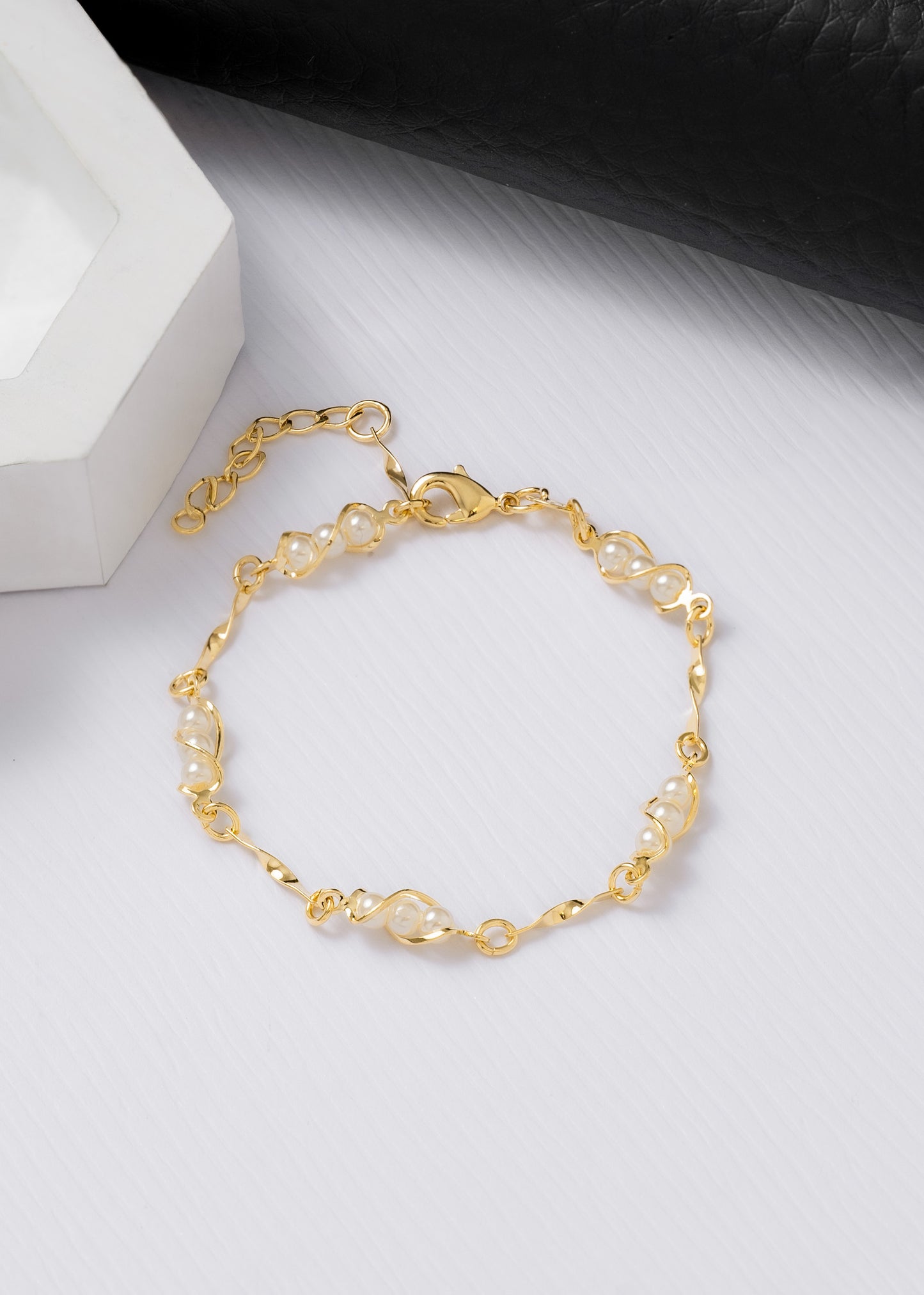 PULSERA PERLA 16CMS + EXTENSOR
