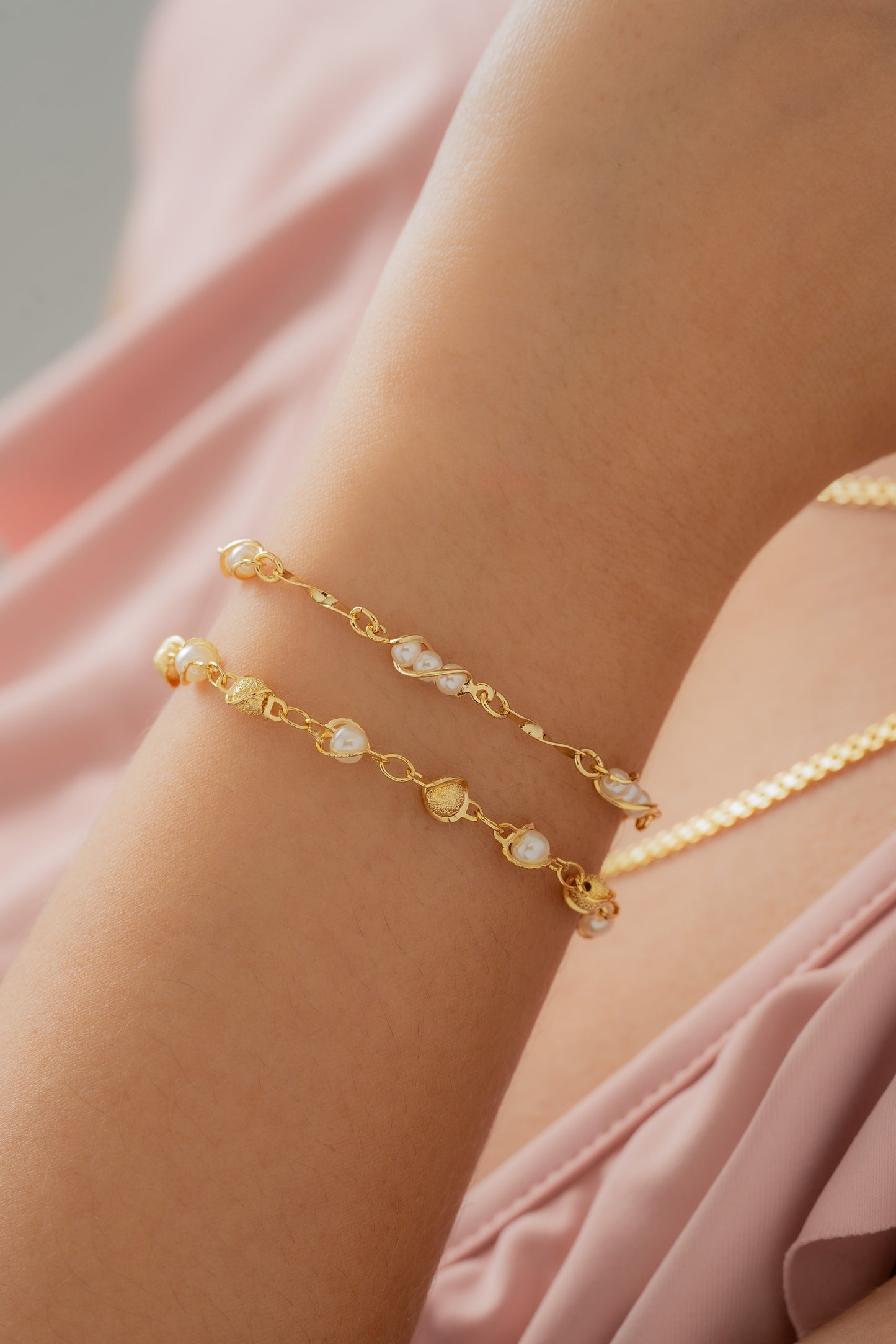 PULSERA PERLA 16CMS + EXTENSOR
