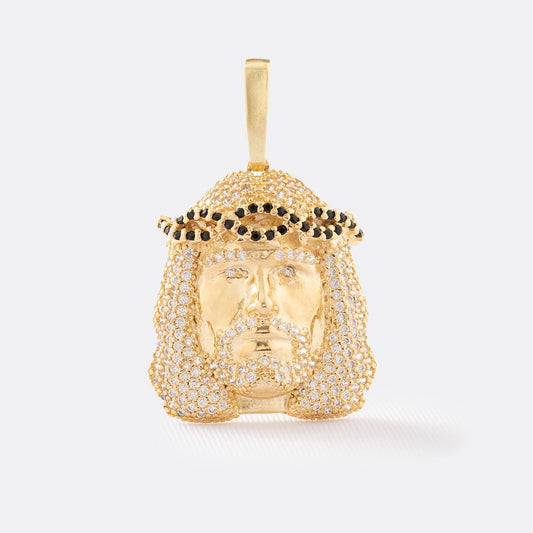 DIJE ROSTRO SWAROVSKI NEGRO - RELIGIOSO